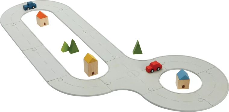 PlanToys gumiautó- és vonatpálya