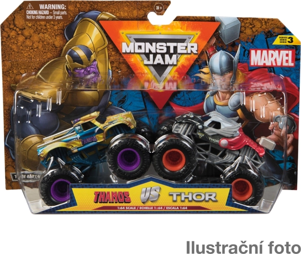 Monster Jam Marvel 1:64 – 2 darabos fém monster truck készlet