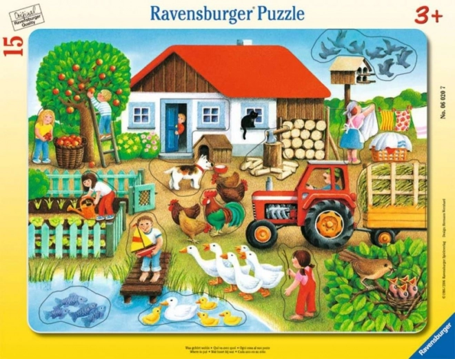 Puzzle 15 darabos Co tu pasuje – Vidéken RAVENSBURGER