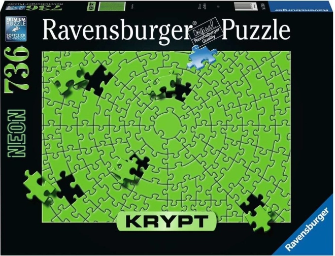 RAVENSBURGER KRYPT neonzöld kirakó, 736 darabos