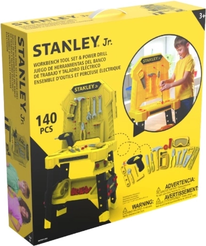 Stanley Jr. gyerek munkapad szerszámokkal – 140 darab