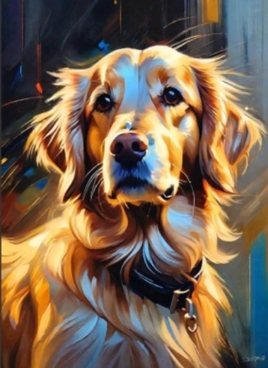 Gyémántfestés – labrador retriever portré 30 × 40 cm