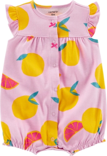 Carter's nyári rövid ujjú overál Purple Lemon, kislány, méret 56
