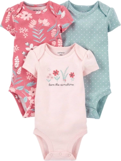 Carter's lányka rövid ujjú body Pinkblue, 3 db