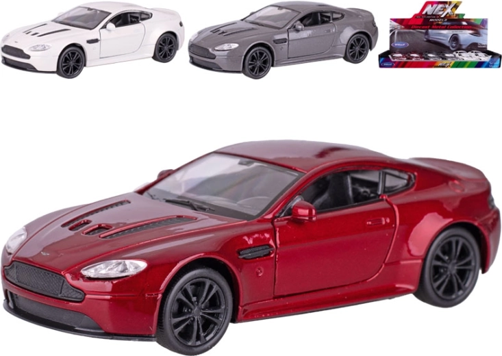 Aston Martin Vantage fémmodell hátrahúzós mechanizmussal, Welly