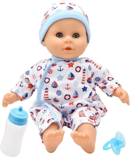 Dolls World baba Little Treasure kék 38 cm