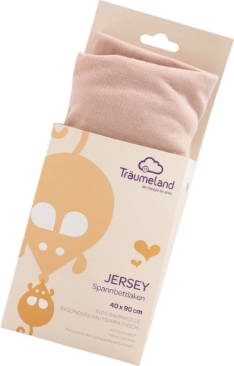 Träumeland jersey gumis lepedő 40 × 90 cm rose smoke