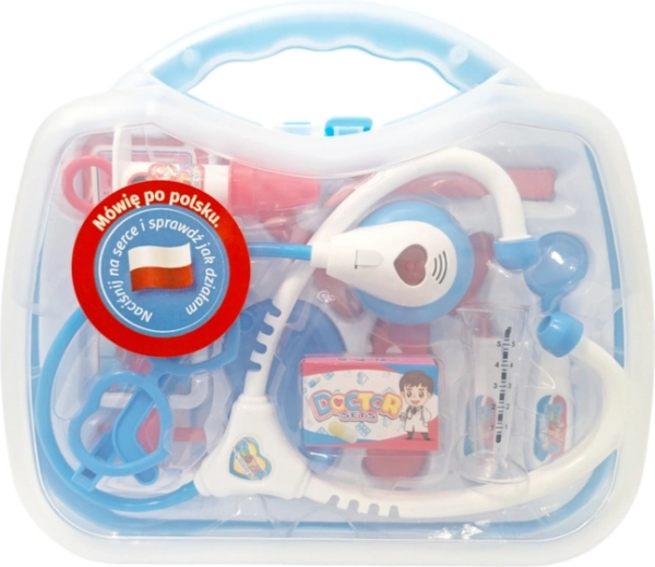 Orvosi készlet lengyel hangmodullal és világító sztetoszkóppal