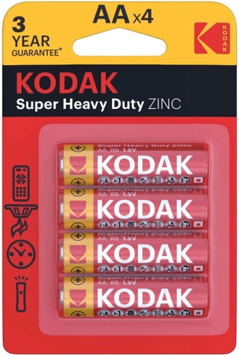 Kodak Heavy Duty cink-szén ceruzaelem AA (R6) – 4 db-os csomag
