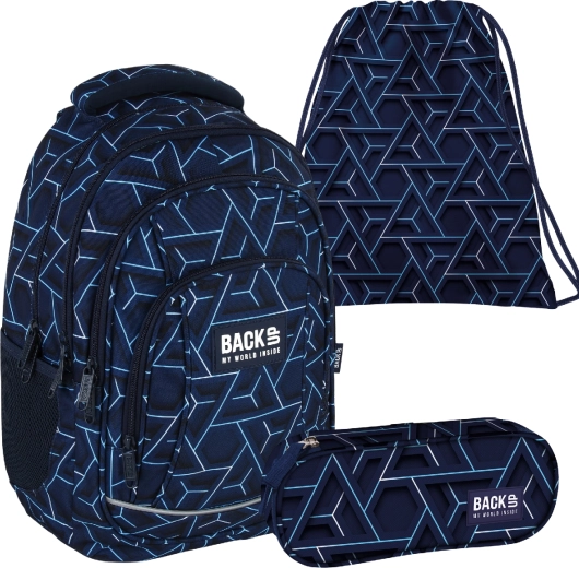 BackUP Ion iskolai szett 3 az 1-ben (hátizsák, tolltartó etui és tornazsák)