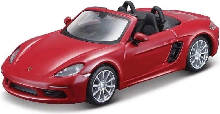 Bburago Porsche 718 Boxster sötétvörös 1:32