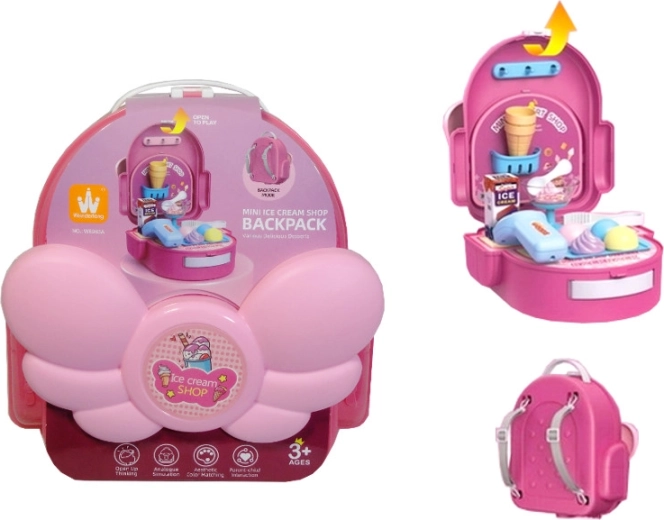 Gyermek hátizsák konyhával és fagyizóval 2 az 1-ben