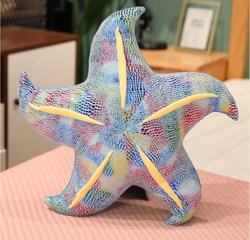 Kék plüss csillag párna 20 cm