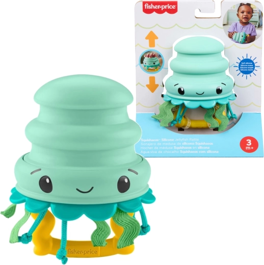 Szenzoros medúza csörgő szilikon rugóval FISHER-PRICE