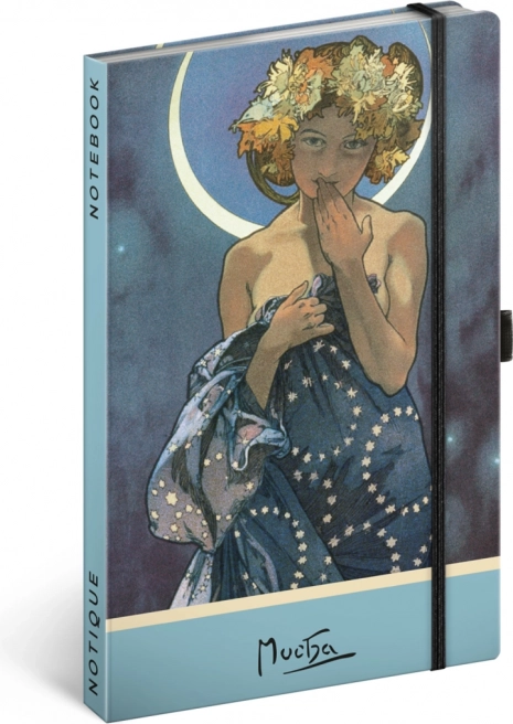Alfons Mucha – Luna notesz, pontozott 13 × 21 cm