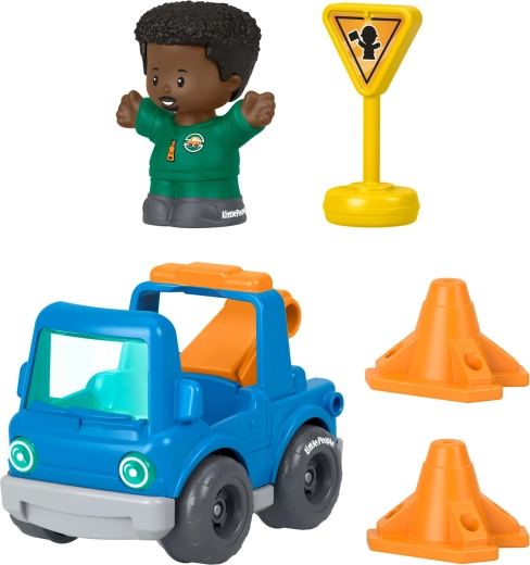 Fisher-Price Little People autómentő készlet kisautóval, figurával és kiegészítőkkel