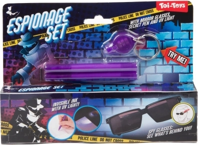 Kémkészlet szemüveggel és UV tollakkal