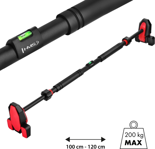 HMS ajtókeretbe feszíthető húzódzkodó vízmértékkel