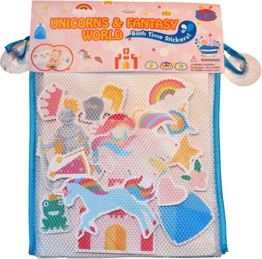 Habos fürdőmatricák egyszarvúakkal tároló hálóval