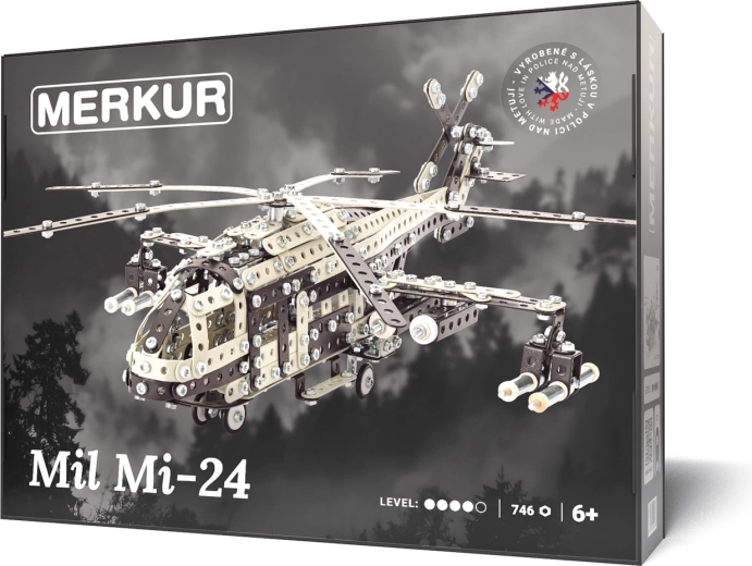 Merkur építőkészlet MIL MI-24 helikopter, 746 darab