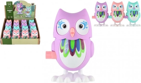Színes felhúzható bagoly - játék gyerekeknek