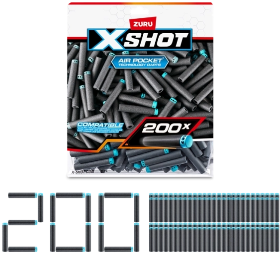 ZURU X-SHOT 200 darabos pótlövedék készlet