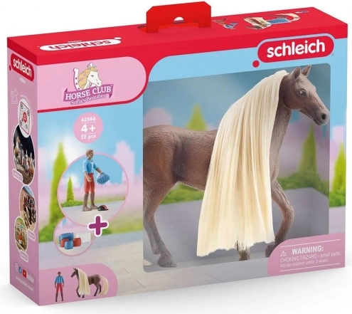 schleich horse club sofia & leo lóval, rockykal – kezdő sörényfésülő készlet