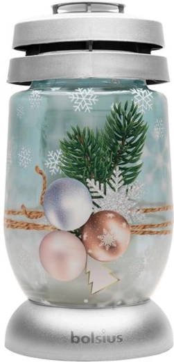 Bolsius sírlámpás 22 cm ezüst
