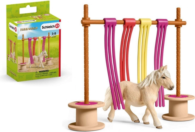 Schleich készlet lóval akadályokkal és matricákkal