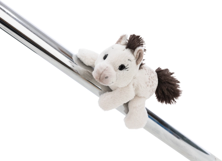 Nici mágneses plüssfigura Pony Mony 12 cm – fehér póni
