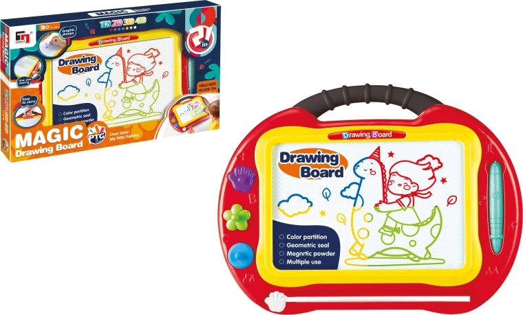 Mágneses rajztábla közepes Magic színes