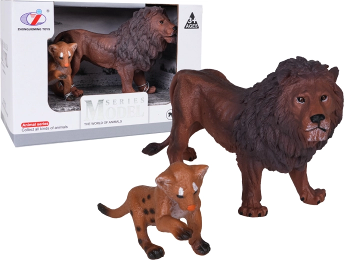 Oroszlán és oroszlánkölyök figura szett