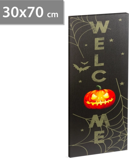 LED Halloween-fali kép Welcome felirattal