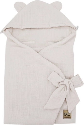 EKO muszlin autósülésbe való pólya Beige 110 × 100 cm