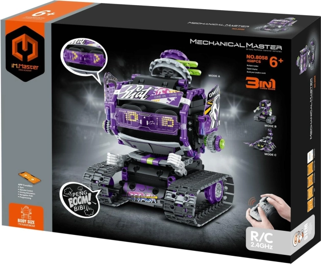 iM.MASTER építőkészlet RC robot 3 az 1-ben, 2,4 GHz (459 darab) elemes, tölthető akkucsomaggal
