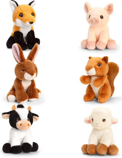 Keeleco gyűjtői farmállatok 14 cm – 6 plüssfigura szett