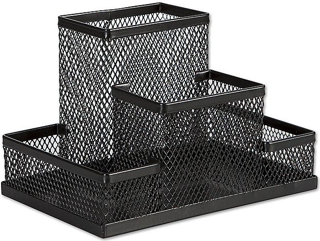 Fém univerzális írószertartó, fekete