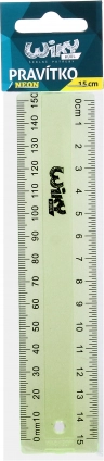Neonszínű vonalzó 15 cm
