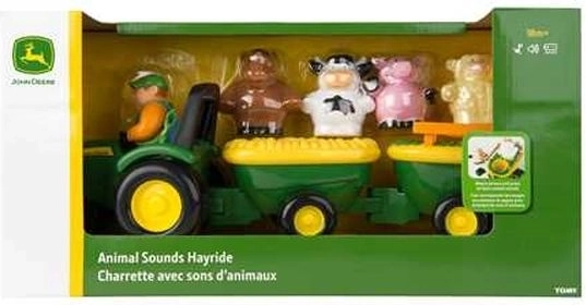 Tomy John Deere hangot adó traktor állatokkal