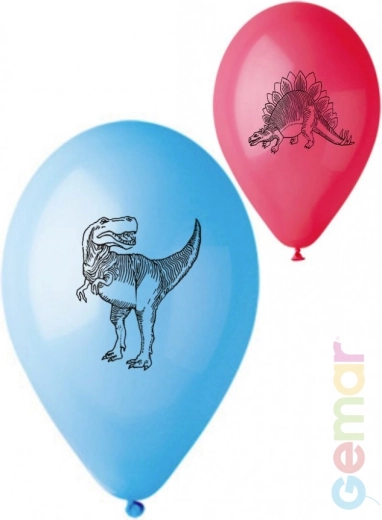 Gemar pasztell latex lufi dinoszaurusz mintával 26 cm - 1 db