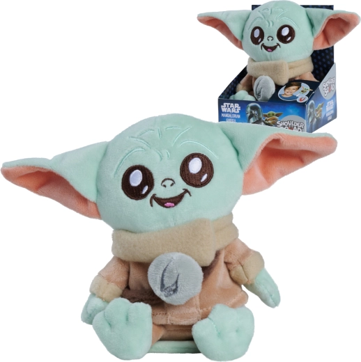 Grogu STAR WARS The Mandalorian vállra rögzíthető plüssfigura 12 cm