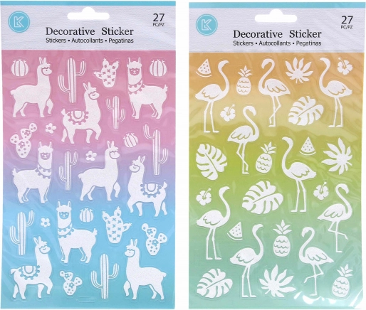 Csillámos matricák 14,6 x 25,5 cm