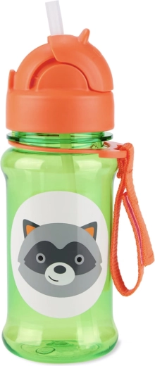 Skip Hop Zoo Tritan kulacs szívószállal – mosómedve 355 ml