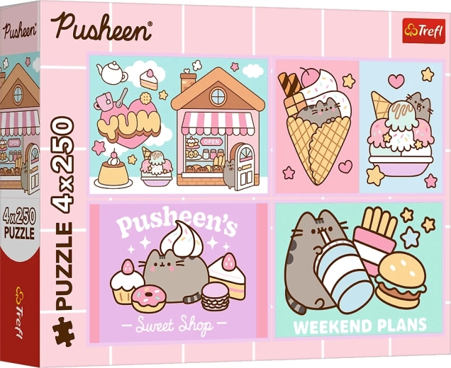 Pusheen kirakó – Ismerd meg PUSHEEN-t 4×250 darab