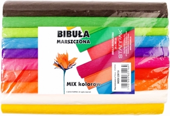 Színes krepp papír – 10 darabos készlet
