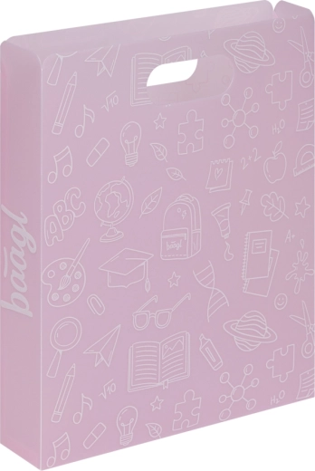 Baagl műanyag mappák iskolai füzetekhez, rózsaszín