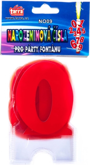 Születésnapi számok parti szökőkúphoz