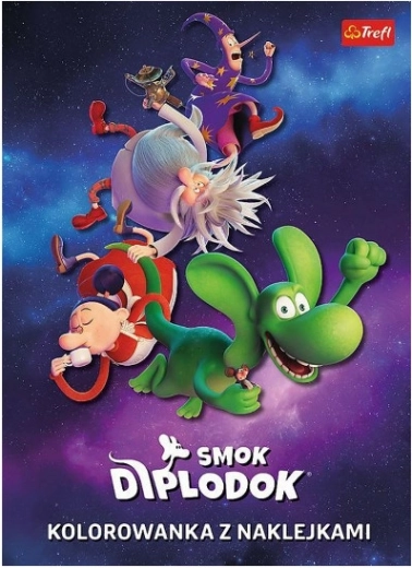 Smok Diplodok – kifestő matricákkal