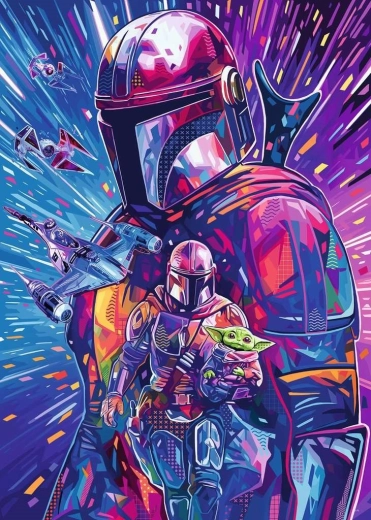 Ravensburger puzzle Star Wars Hyperspace: Mandalorian XXL 500 darabos