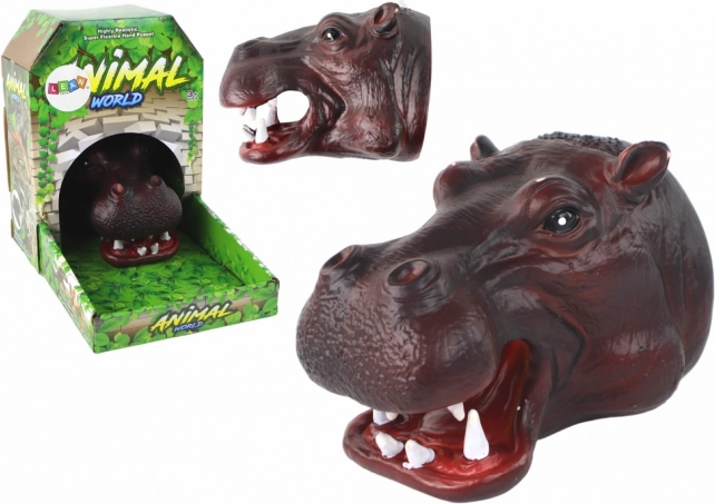 Plüss kézbáb víziló